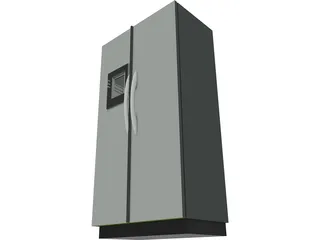 Fridge 2 Door 3D Model preview