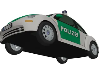 Volkswagen Beetle Polizei 3D Model preview