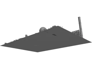 Oil Refinery Parts 3D Model preview