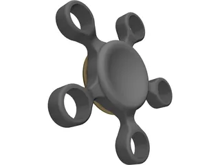 Fidget Spinner 3D Model preview