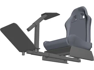 Simracing Cockpit 3D Model preview