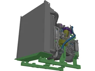 Volvo TAD570VE Engine 3D Model preview