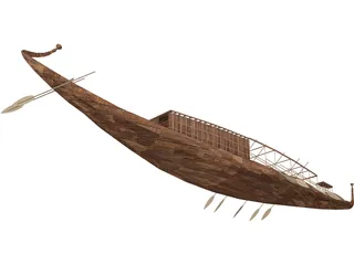 Egypt Boat 3D Model preview