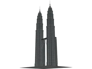 Petronas Towers 3D Model preview