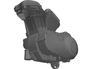 Buell XB9R Engine 3D Model preview