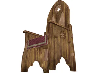 Medieval Chair 3D Model preview