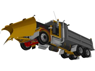Kenworth Snow Plow 3D Model preview