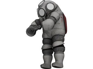 Diving Suit 3D Model preview