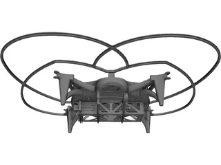 Quadrocopter Body 3D Model preview