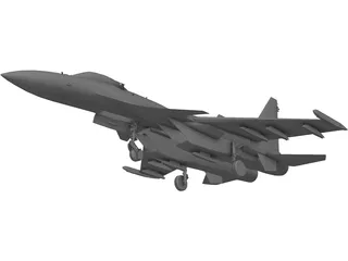 Sukhoi Su-37 Flanker 3D Model preview