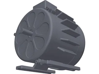Asynchronous Electric AC Motor 3D Model preview
