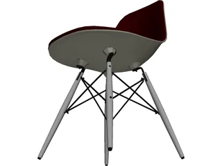 Eames DSW Chair 3D Model preview