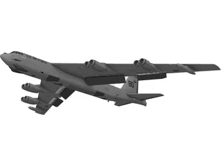 Boeing B-52 Stratofortress 3D Model preview