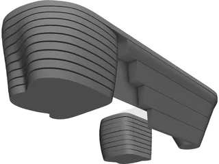 Futuristic Table 3D Model preview