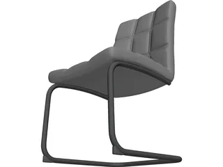 Soft Business Chair 3D Model preview