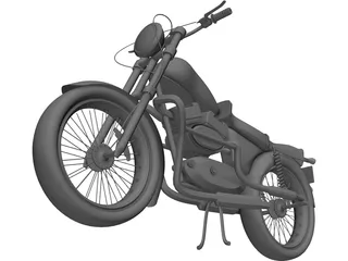 Yamaha SR125 3D Model preview