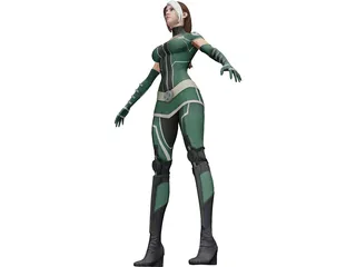 X-Men Rogue 3D Model preview
