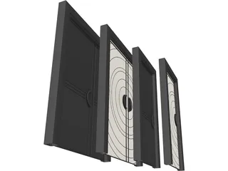 Art Deco Doors 3D Model preview