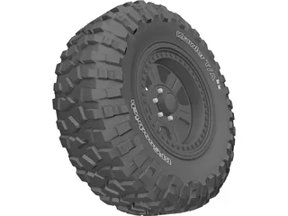 BF Goodrich Krawler TA Tire 3D Model preview