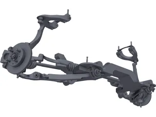 Honda Civic EG Suspension 3D Model preview