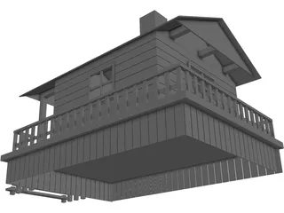 Hunter Cabin 3D Model preview