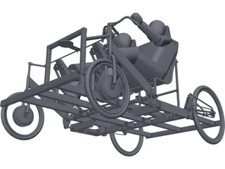 Pedal Driven Vehicle 3D Model preview
