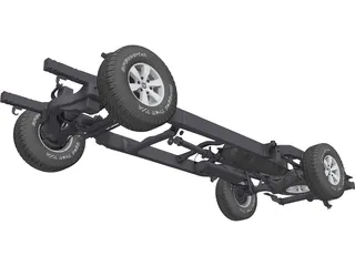 Toyota Hilux Frame (2011) 3D Model preview