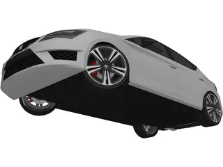 Seat Leon Cupra (2015) 3D Model preview