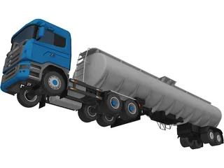 Scania R730 Tanker 3D Model preview