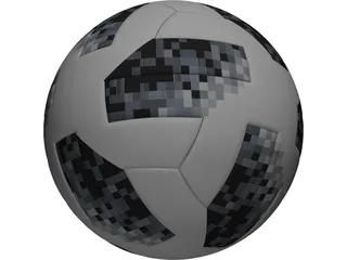 Russia Worldcup Soccer Ball 3D Model preview