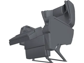 Airplane Business Class Chair 3D Model preview