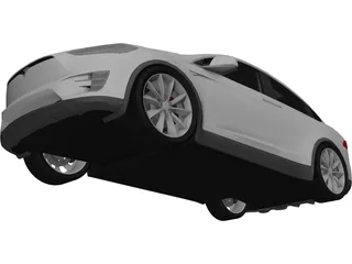 Tesla Model X (2017) 3D Model preview