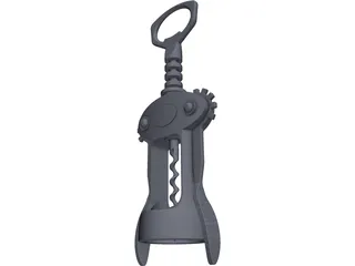 Wine Bottle Opener 3D Model preview