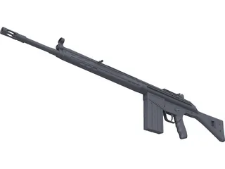 G3 H&K Rifle 3D Model preview