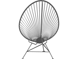Chair Acapulco 3D Model preview