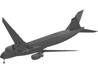 Airbus A350-900 3D Model preview