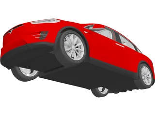 Tesla Model X (2017) 3D Model preview