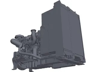 Cat C6.6 Engine 3D Model preview