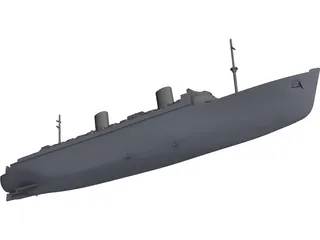 Queen Elizabeth (1940) 3D Model preview