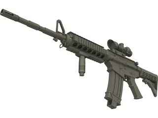 M4 Barret 3D Model preview