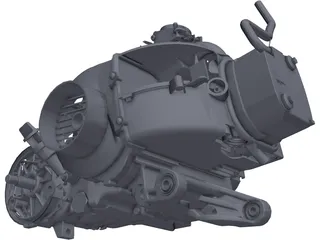 Scooter Engine 100cc 3D Model preview