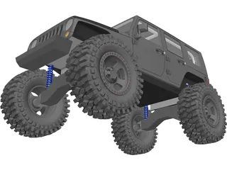 Jeep Wrangler Unlimited (2017) [Lifted] 3D Model preview