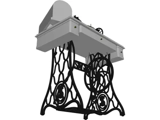 Singer Sewing Machine 3D Model preview