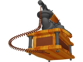 Retro Phone 3D Model preview