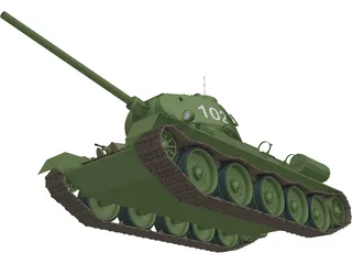 T-34 Tank 3D Model preview