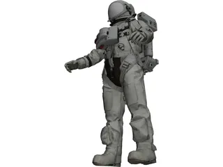 Space Suit 3D Model preview
