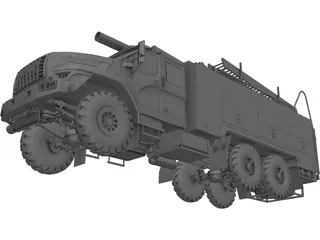 Ural Next Firetruck 3D Model preview