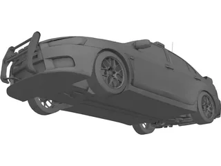 Mitsubishi Lancer Evolution X Police 3D Model preview
