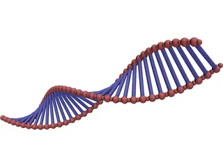 DNA Double Helix 3D Model preview