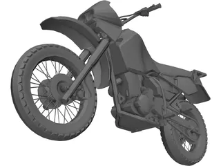Kawasaki KLR650 3D Model preview